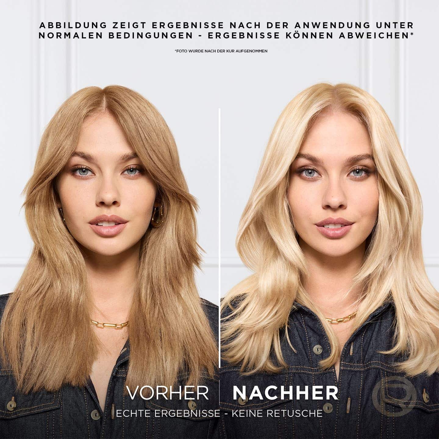 Blondehaare California Naturblond 8 Preference Vorher/Nachher-Vergleich